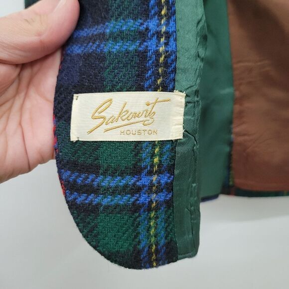 Vintage Sakowitz Elegant Heir Wool Plaid Lined Children's Suit Jacket Blazer - Picture 14 of 15